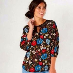 EUC Disney x Lauren Conrad x Snow White Collection Floral Top Size Small